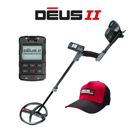 XP DEUS II RC with Fast Multi Frequency Coil Waterproof Metal Detector and DEUS II Cap