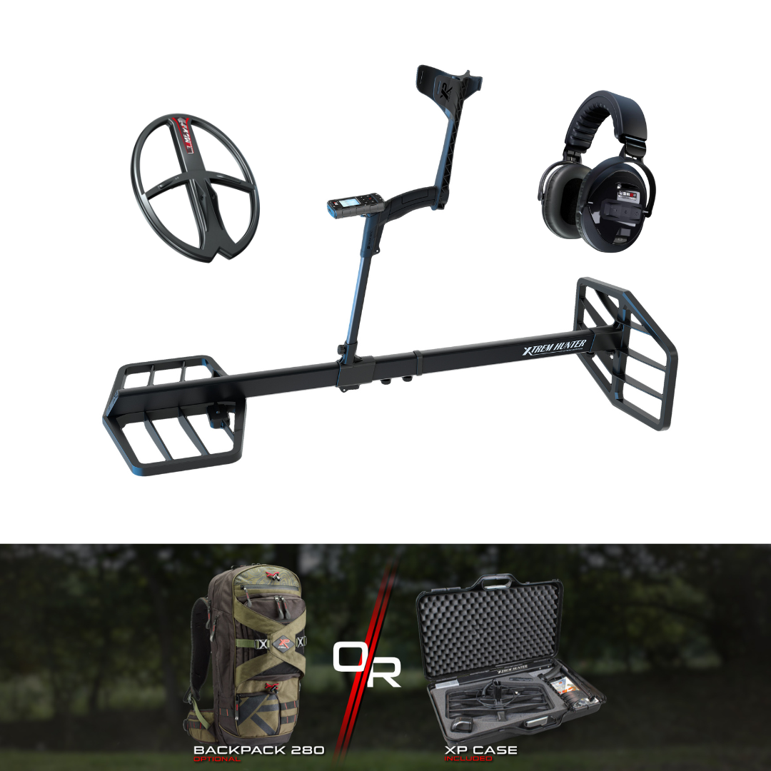 XP Deus II RC Metal Detector, WSAII-XL Headphones and Xtrem Hunter Deep Seeking Coil Bundle