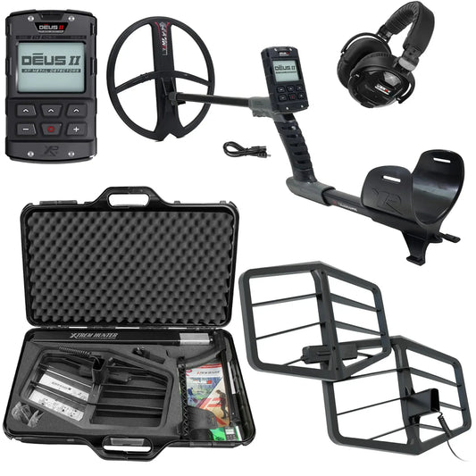 XP Deus II RC Metal Detector, WSAII-XL Headphones and Xtrem Hunter Deep Seeking Coil Bundle