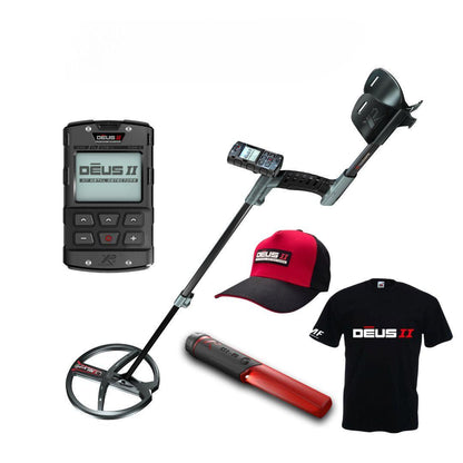 XP DEUS II RC Metal Detector with T-Shirt, Cap, and FREE MI-6 Pointer