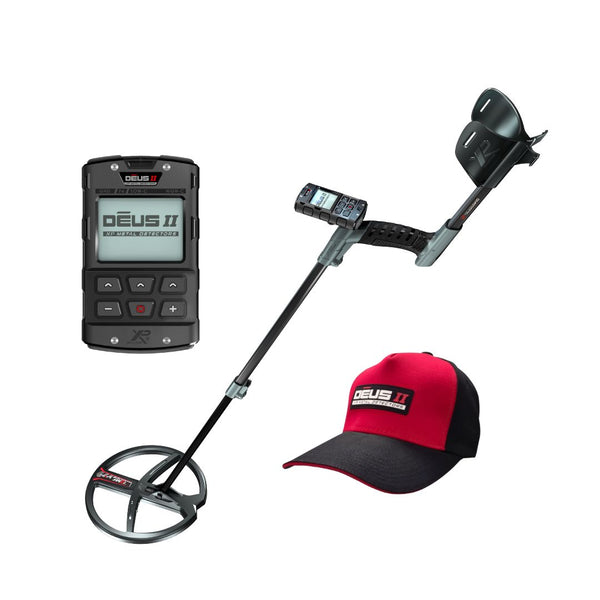 XP DEUS II RC with Fast Multi Frequency Coil Waterproof Metal Detector and DEUS II Cap