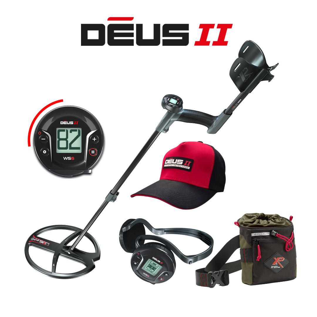 XP DEUS II WS6 Master Metal Detector with Cap and Finds Pouch