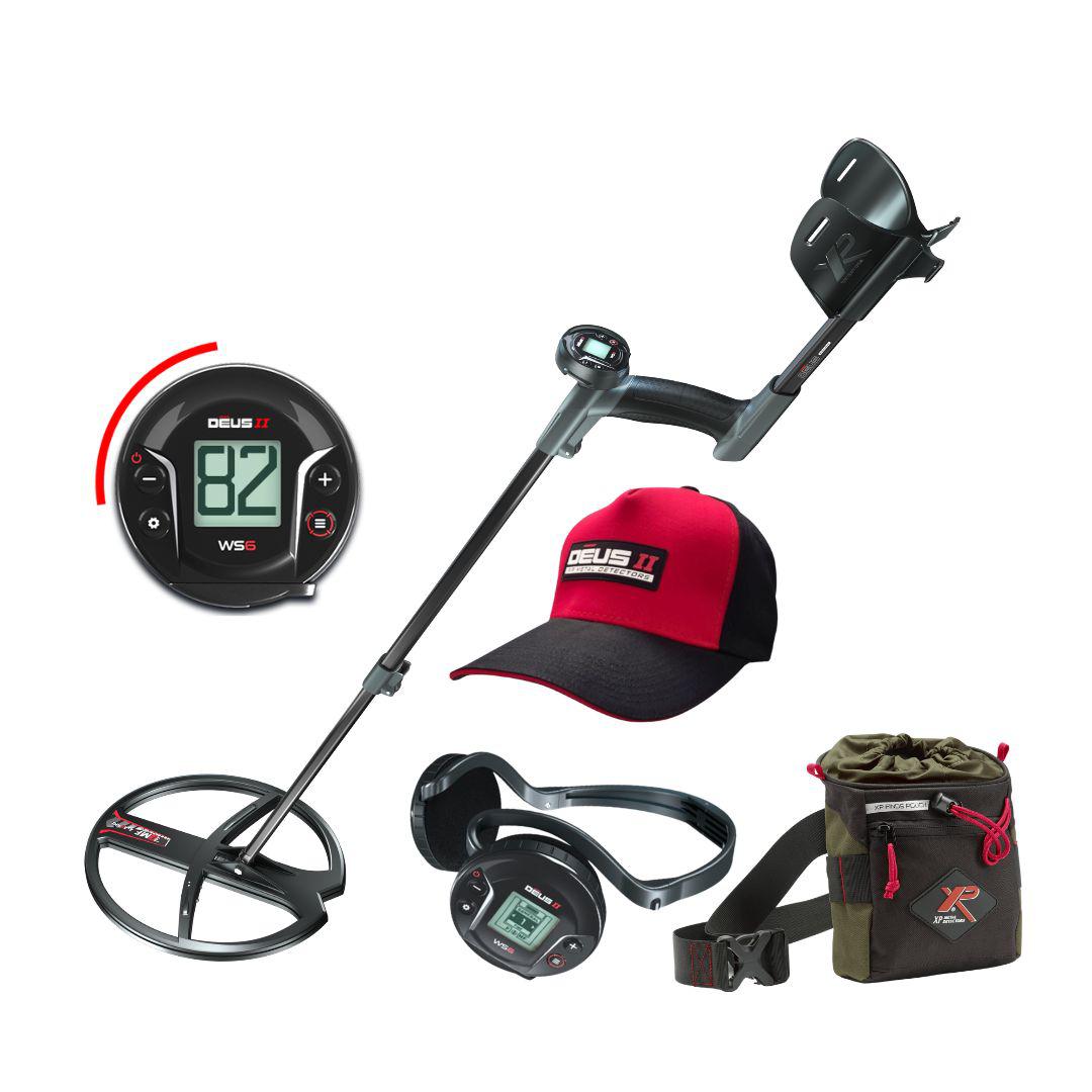 XP DEUS II WS6 Master Metal Detector with Cap and Finds Pouch