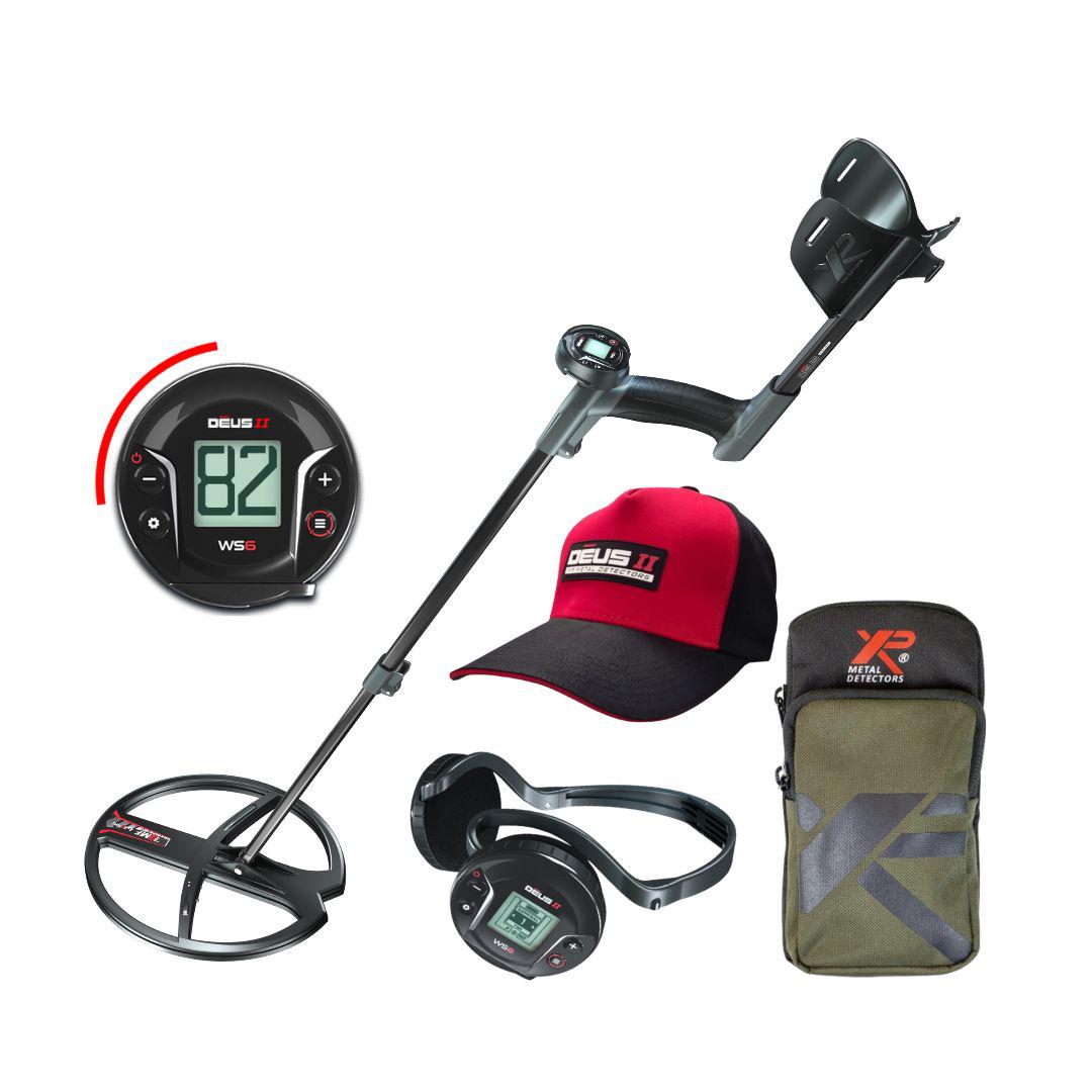 XP DEUS II WS6 Master Metal Detector with Cap and Phone Pouch