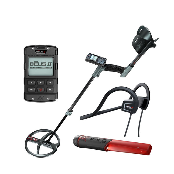 XP DEUS II Metal Detector with RC, Waterproof Headphones and Free MI-6 Pin-pointer