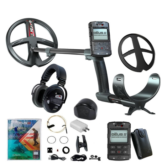 XP DEUS II RC Metal Detector w/ FMF Coil and WSAII-XL Wireless Headphones