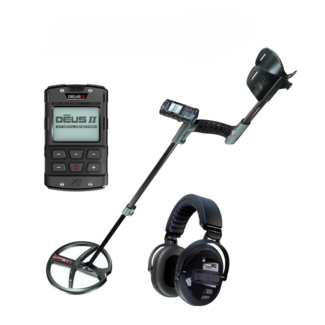 XP DEUS II RC Metal Detector w/ FMF Coil and WSAII-XL Wireless Headphones