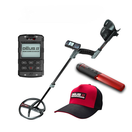 XP DEUS II RC Metal Detector with DEUS II Cap and Free MI-6 Pointer