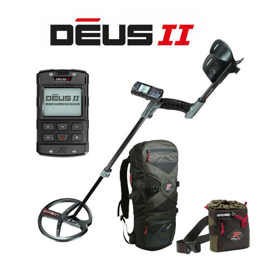 XP DEUS II RC Metal Detector with  Backpack 240 and Finds Pouch