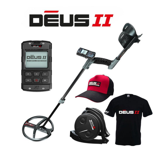 XP DEUS II RC Metal Detector with WSAII Wireless Headphones, Tshirt and Cap