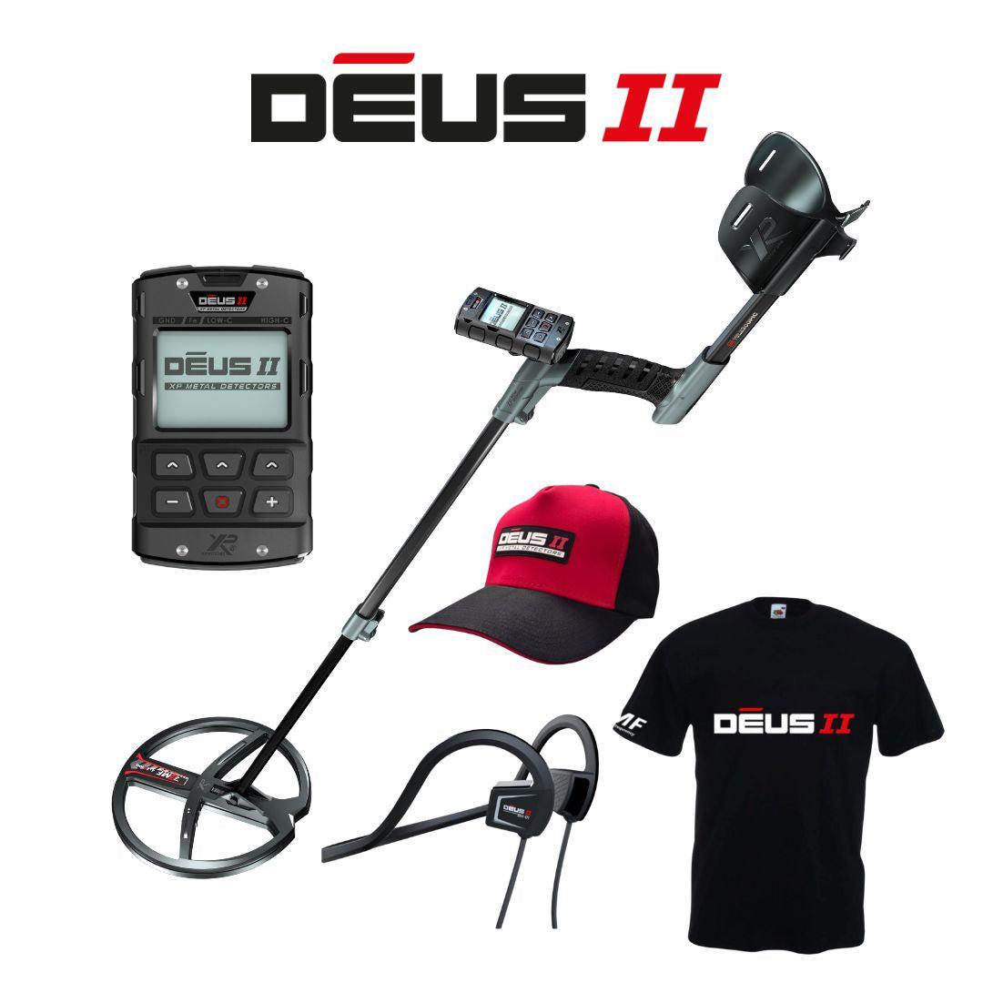 XP DEUS II RC Metal Detector with BH-01 Headphones, XP DEUS II Cap and XP DEUS II T-Shirt - Destination Gold Detectors