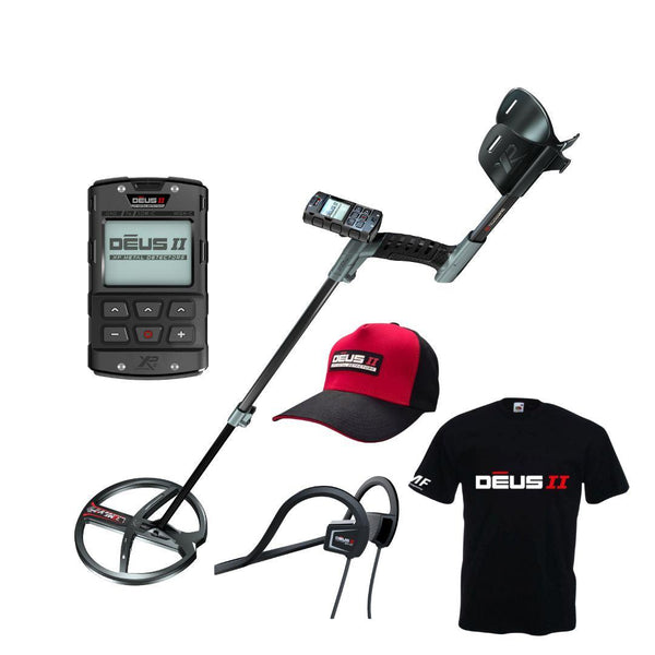 XP DEUS II RC Metal Detector with BH-01 Headphones, T-shirt and Cap
