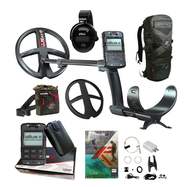 XP DEUS II RC Metal Detector with WSAII-XL Headphones, XP Finds Pouch and Backpack 240 - Destination Gold Detectors