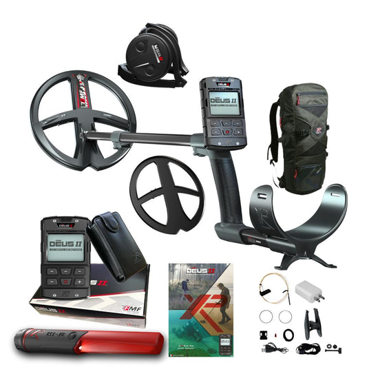 XP DEUS II Metal Detector with WSAII Headphones, Backpack 240 and MI-6 Pointer - Destination Gold Detectors