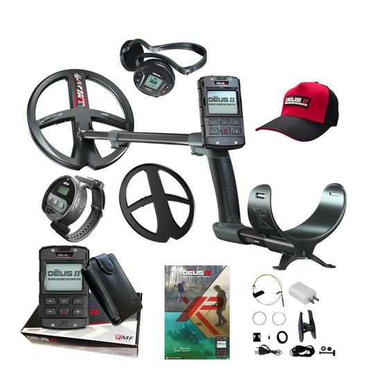 XP DEUS II RC WS6 Metal Detector with WS6 Wristband and DEUS II Cap - Destination Gold Detectors