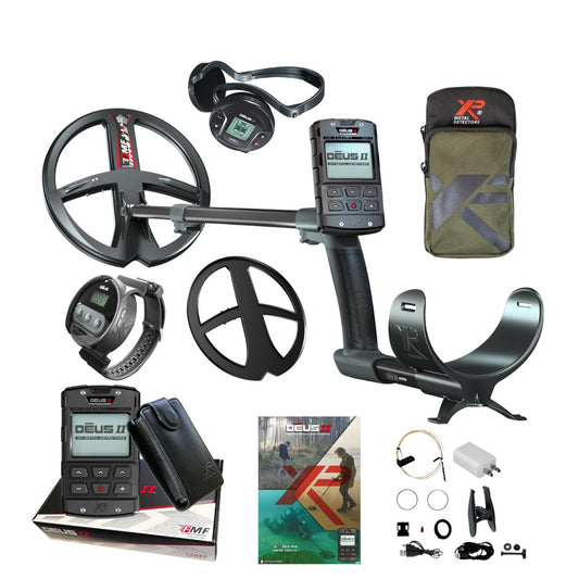 XP DEUS II RC WS6 Metal Detector with WS6 Wristband and XP Phone Pouch - Destination Gold Detectors