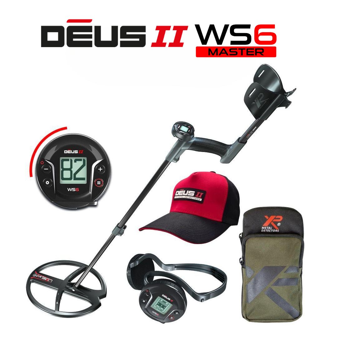XP DEUS II WS6 Master with DEUS II Cap and Phone Pouch - Destination Gold Detectors