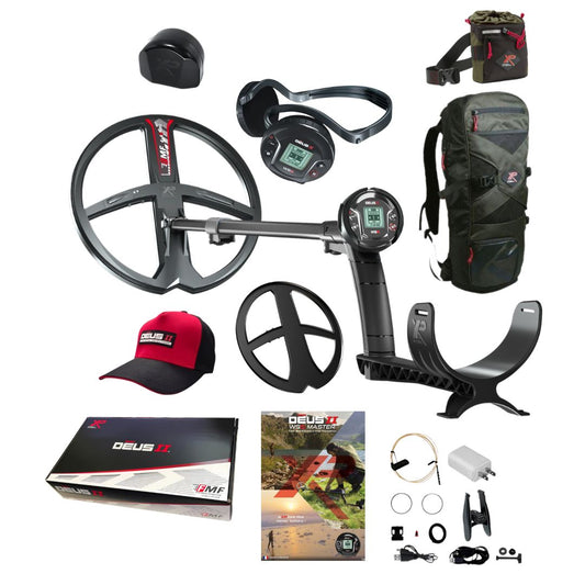XP DEUS II WS6 Master Metal Detector with DEUS II Cap, Finds Pouch and Backpack 240 - Destination Gold Detectors