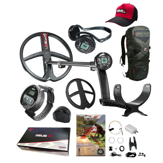 XP DEUS II WS6 Master Metal Detector with Wristband, DEUS II Cap and Backpack 240 - Destination Gold Detectors