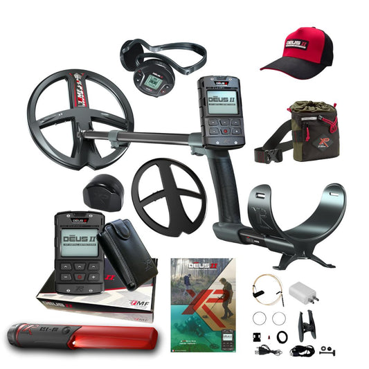 XP DEUS II RC with WS6 Headphones and DEUS II Cap, XP Finds Pouch and MI-6 Pointer - Destination Gold Detectors