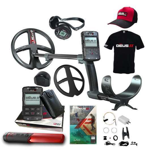 XP DEUS ii WS6 Metal Detector RC with DEUS II cap, DEUS II T-shirt and MI-6 Pointer - Destination Gold Detectors