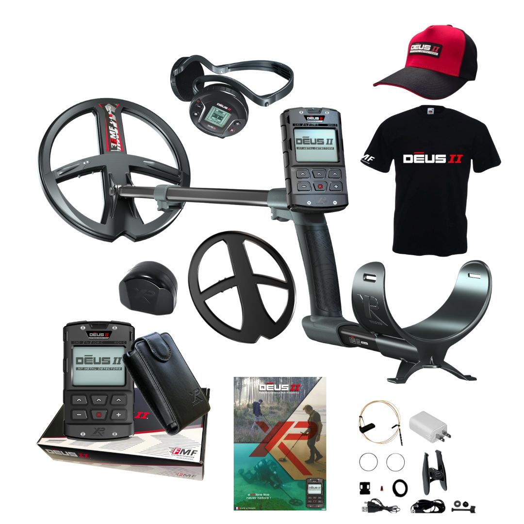 XP DEUS II RC with WS6 Headphones and DEUS II Cap with DEUS II T-Shirt - Destination Gold Detectors