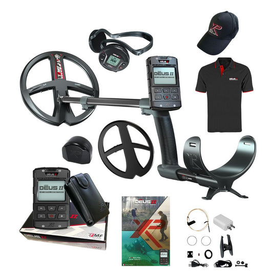 XP DEUS II RC Metal Detector with WS6 Headphones, XP Cap and DEUS Polo Shirt - Destination Gold Detectors