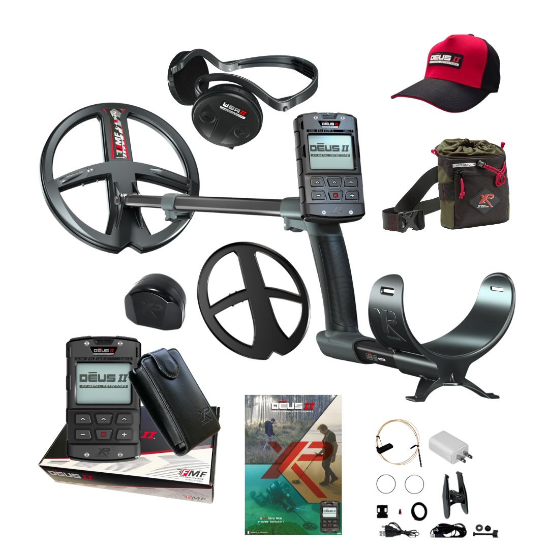 XP DEUS II RC with WS6 Headphones and DEUS II Cap and XP Finds Pouch - Destination Gold Detectors