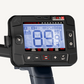 Digital device with a screen displaying numbers, brand 'ICONX' visible, on a white background