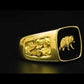 Orocal Gold Nugget Bear Men's Ring RMAJ083