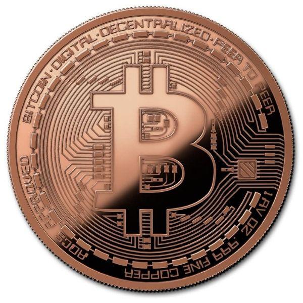 1 oz Bitcoin Commemorative Copper Round-Destination Gold Detectors
