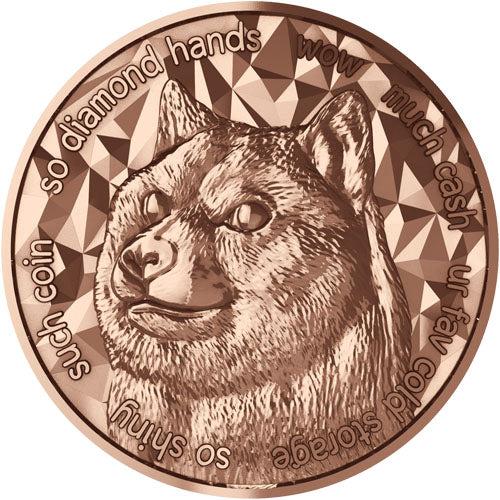 1 oz Doge Fine Copper Coin-Destination Gold Detectors