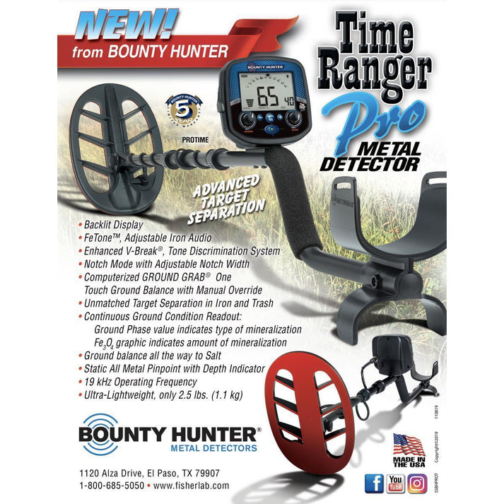 Buy Bounty Hunter Pro Metal Detector Destination Gold Detector