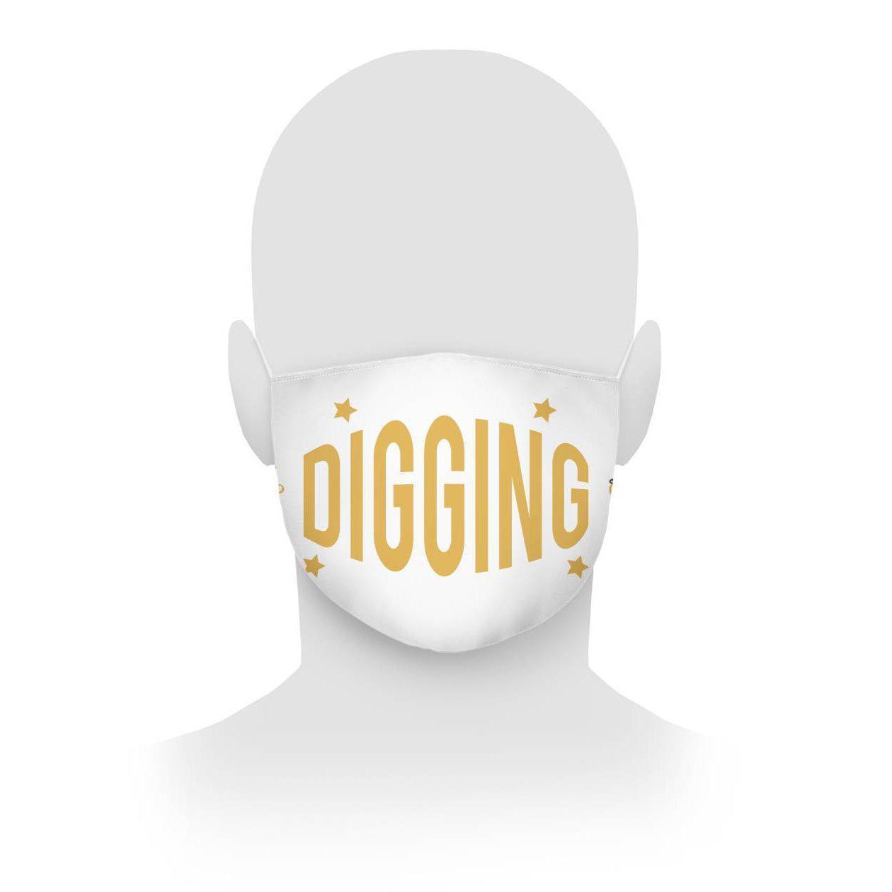 Digging White Face Mask-Destination Gold Detectors