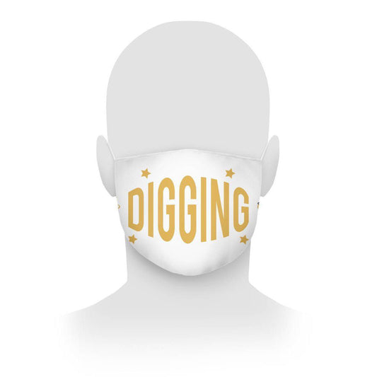 Digging White Face Mask-Destination Gold Detectors