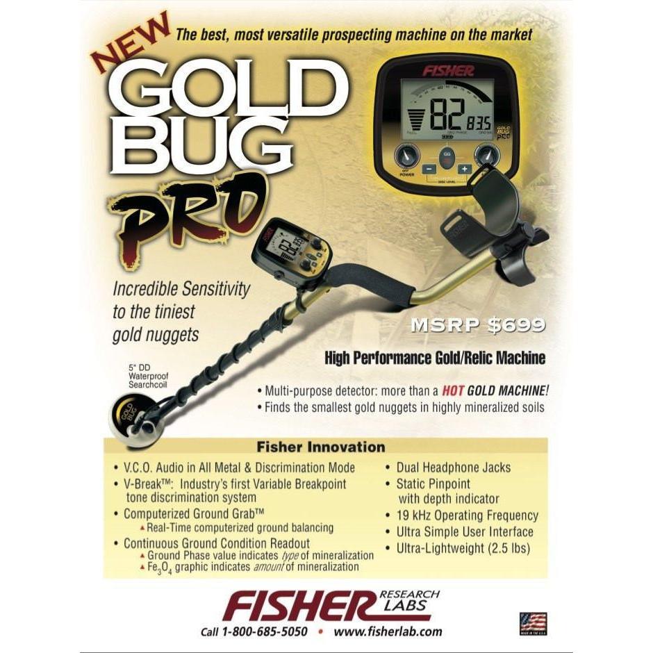 Fisher Gold Bug Pro Metal Detector-Destination Gold Detectors