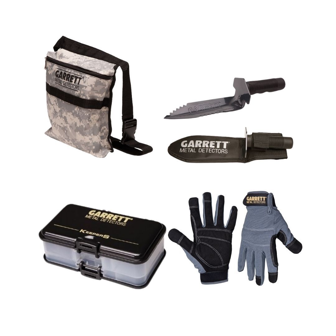 Garrett ACE 250 Metal Detector + Pouch + Gloves + Edge Digger + Treasure Box-Destination Gold Detectors