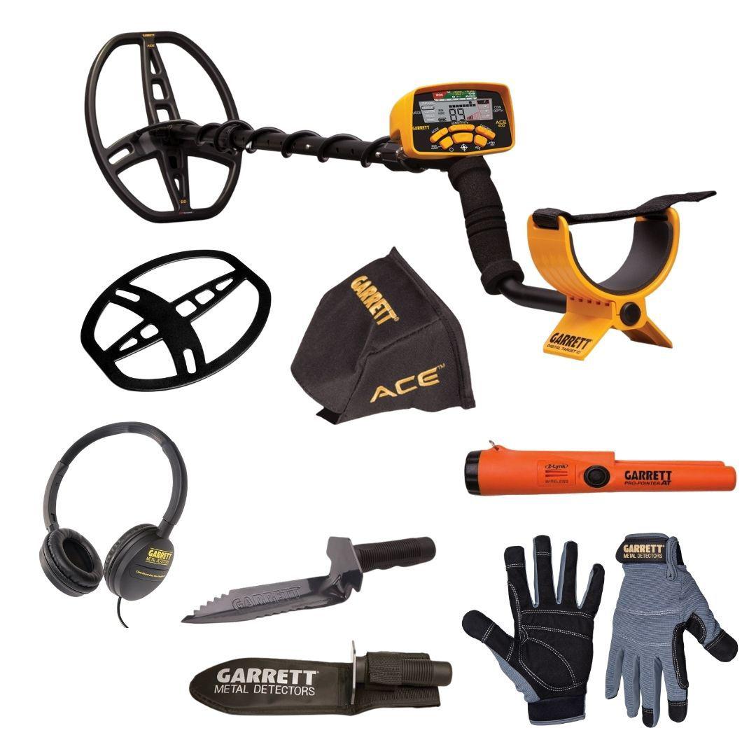Garrett ACE 400 Metal Detector + AT Pro-Pointer + Digger + Gloves-Destination Gold Detectors