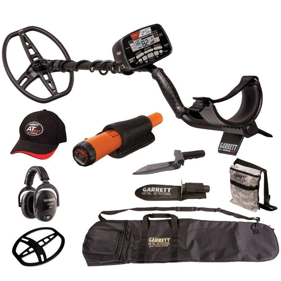 Garrett AT MAX Metal Detector + Pointer + All-Purpose Carry Bag +