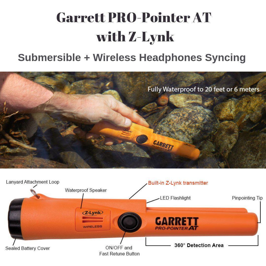 Garrett AT MAX Waterproof Metal Detector with Pro Pointer AT Z-Lynk 