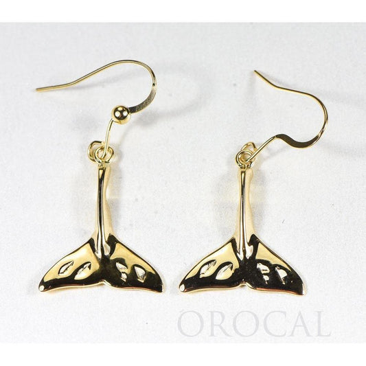 Gold Casted Whale Tail Earrings EWT101XN/WD-Destination Gold Detectors