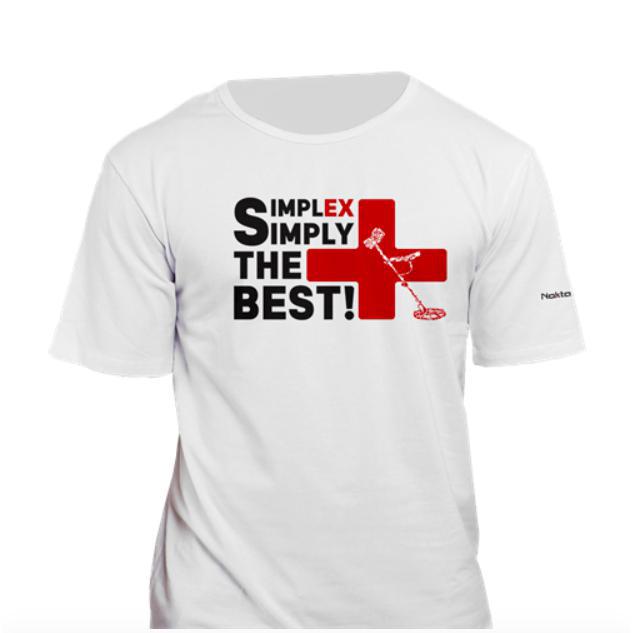 Nokta Simplex T-Shirt White-Destination Gold Detectors