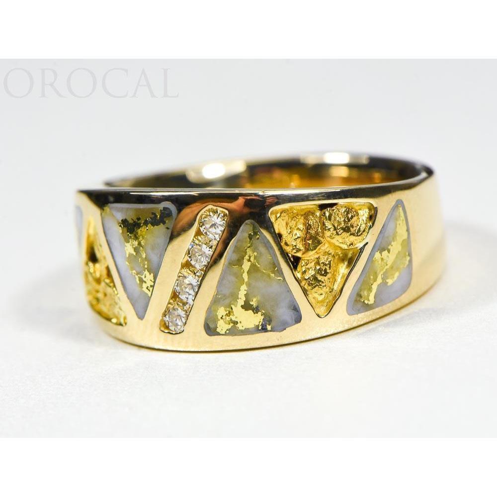 Orocal Gold Quartz Men's Ring with Diamonds RM883D20NQ-Destination Gold Detectors