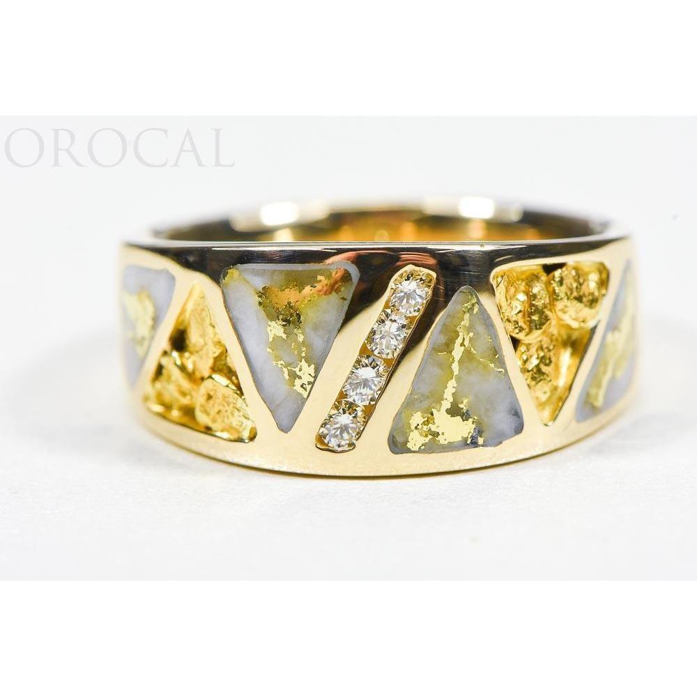 Orocal Gold Quartz Men's Ring with Diamonds RM883D20NQ-Destination Gold Detectors