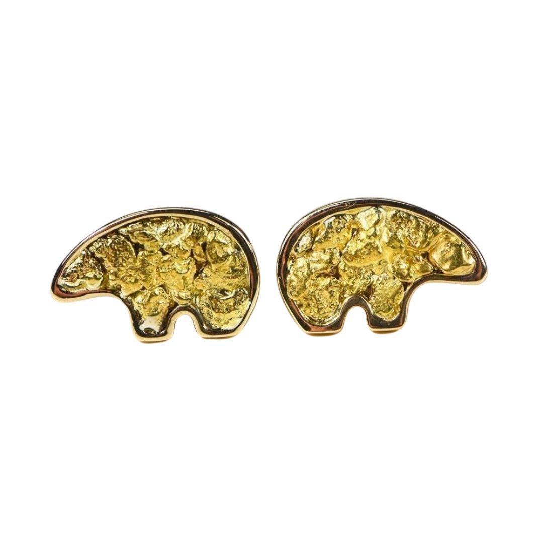 Orocal Gold Nugget Bear Earrings EBR1MOL-Destination Gold Detectors