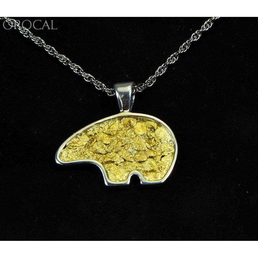 Orocal Gold Nugget Bear Pendant PBR1JNSSX-Destination Gold Detectors