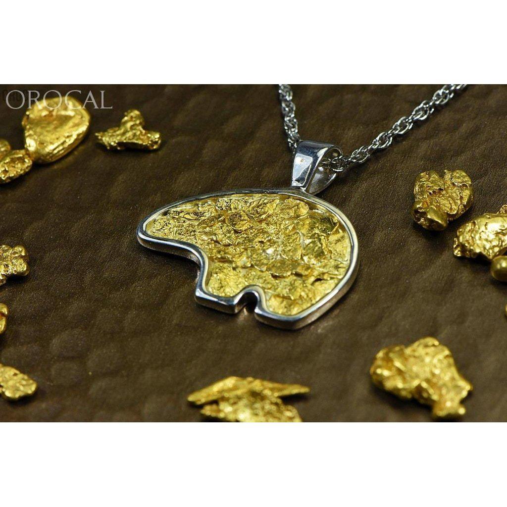 Orocal Gold Nugget Bear Pendant PBR1JNSSX-Destination Gold Detectors