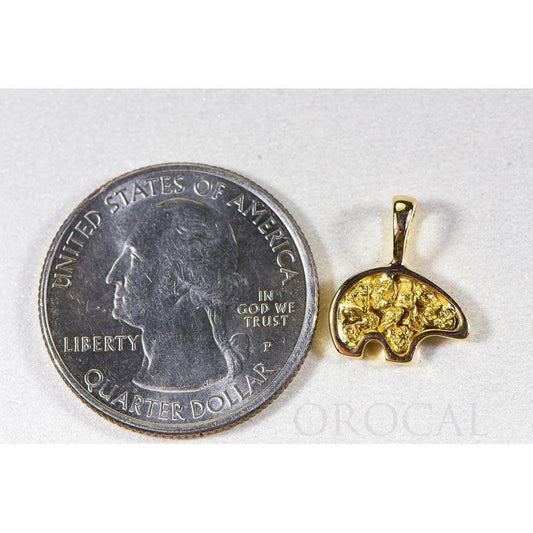 Orocal Gold Nugget Bear Pendant PBR1SOLX-Destination Gold Detectors