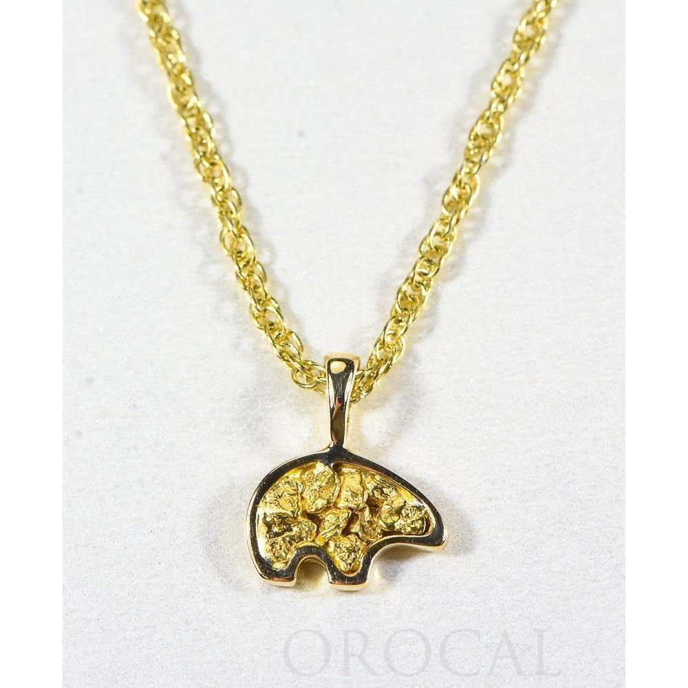 Orocal Gold Nugget Bear Pendant PBR1SOLX-Destination Gold Detectors