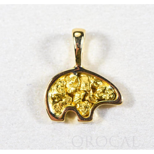 Orocal Gold Nugget Bear Pendant PBR1SOLX-Destination Gold Detectors